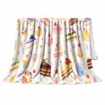 thumbnail image 2 of Whimsical Halloween Bakery Watercolor, Festive Halloween Scene, Warm Flannel Blanket for Kitchen and Dining Room with Detailed Artwork, Art Lovers Halloween Gift, Festive Home Decor, 2 of 9