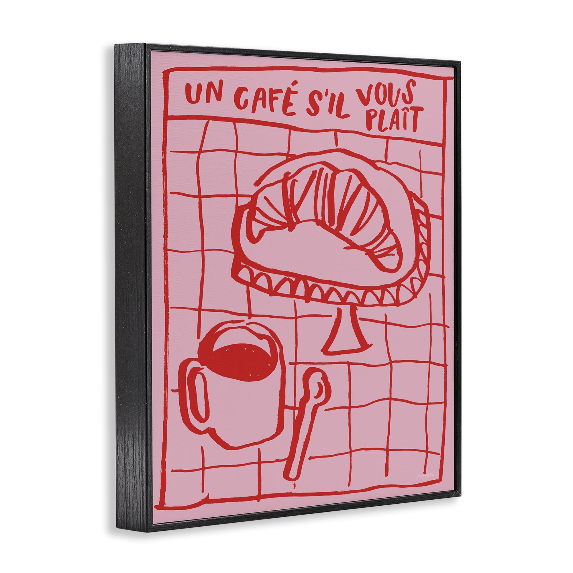 Stupell Industries Cafe Brunch Doodles Black Framed Giclee Art, design by Jenaya Jackson