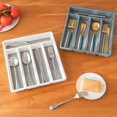 thumbnail image 4 of Cutlery Storage Tray Plastic Nonslip Flatware Tray Drawer Organizer for Kitchen, 4 of 10
