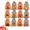 Orange, variant on Clearance Under $3.26! 12PACK Jute Halloween Treat Bags, Rustic Candy Totes for Parties & Favors, Cloth, (One Size, Orange)