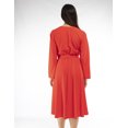 thumbnail image 4 of Vestido midi manga larga abierta AMAD Casual para mujer Talla S, 4 of 5