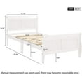thumbnail image 7 of Harper & Bright Designs Wood Platform Bed Twin Bed Frame Mattress Foundation, White, 7 of 7