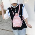 thumbnail image 2 of Mochila de lona estilo Preppy para mujer morral pequeño informal con Likrtyny insignia de dibujos animados para chicas y niños, 2 of 9