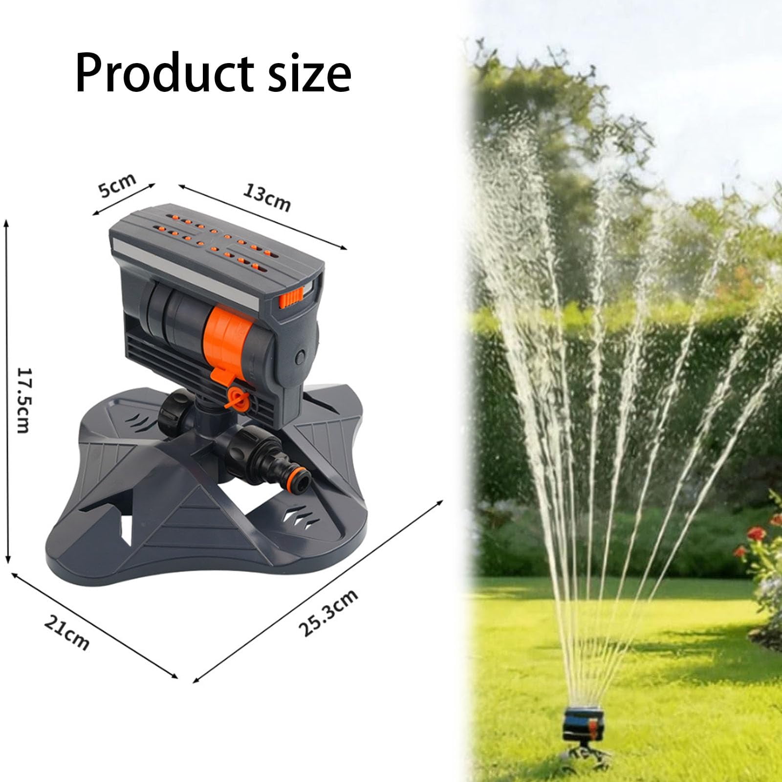 Adjustable Oscillating Sprinkler with Wide Coverage – 16‑Nozzle Lawn Sprinkler with Dual‑Zone Water Timer, 4 Modes, for Yard & Garden