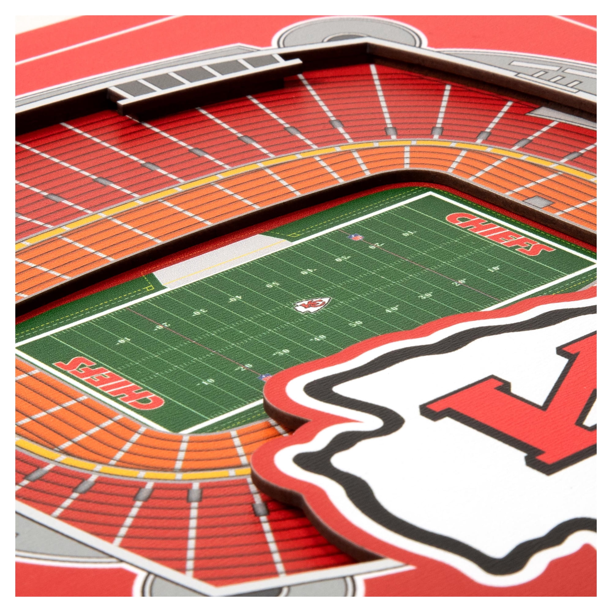 IDNA Kansas City Chiefs 12" x 12" Stadium Series 3D Wall Art