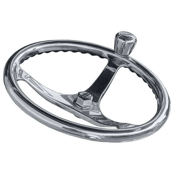 EDSON 14.5" SS COMFORTGRIP POWERWHEEL STEERING WHEEL W/