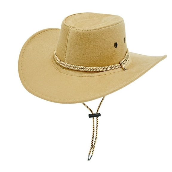 MIASHUI Men's Retro Western Rider Hat, Wide Brim Sun Hat for Summer, Classic British Style Jazz Hat for Women, Vintage Cowboy Hat for Outdoor and Fashion Multicolour