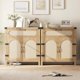 thumbnail image 2 of 29.9 - pulgada small rattan buffet gabinete con doors, cajón, y adjustable estantes - boho estilo rural kitchen coffee bar almacenamiento gabinete in natural oak, 2 of 7