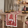 thumbnail image 2 of Table Runners 72 Inches Long Dress Scarves, Valentine's Day Farmhouse Kitchen Table Runner, Coffee Tablerunners, Romantic Roses Love Heart Gnomes Wooden 14x72 Inch, 2 of 9