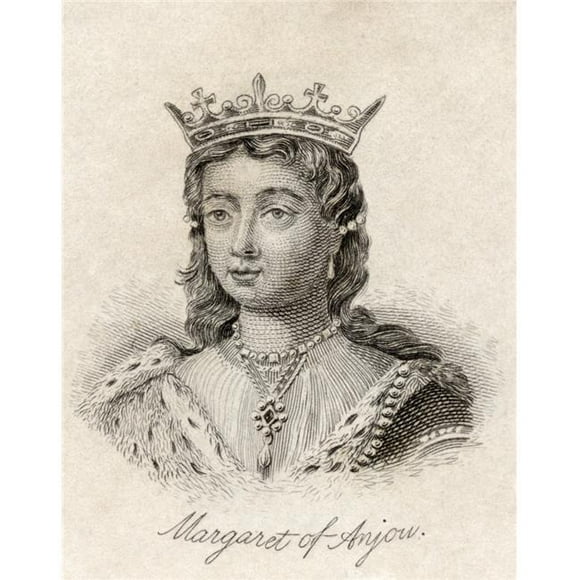 Posterazzi DPI1855587LARGE Margaret d'Anjou 1429-1482 Reine du Roi Henri Vi d'Angleterre du Livre Crabbs Dictionnaire Historique Publié en 1825 Affiche Imprimée, Grand - 26 x 32