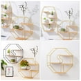 thumbnail image 4 of Mobutofu Hanging Wall Shelf Golden Iron Decorative Storage Rack For Entrance 1Pack 15.4X15.4in, 4 of 9