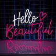 thumbnail image 3 of Handmadetneonsign Hello Beautiful Neon Sign, Spa Salon Beauty Wall Art Decor, Beauty Spa Wall Decor, 3 of 5