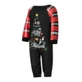 thumbnail image 4 of EYIIYE Family Christmas Pajamas Matching Sets, Long Sleeve Tree Print T-shirt with Plaid Pants Sleepwear Loungewear, 4 of 8