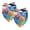 Multi-colored 2, variant on PhooArto Tie Dye Circles Pattern Dog Bandanas, 2 Pack Soft Washable Pet Scarf Triangle for Large Dogs Puppies and Cats