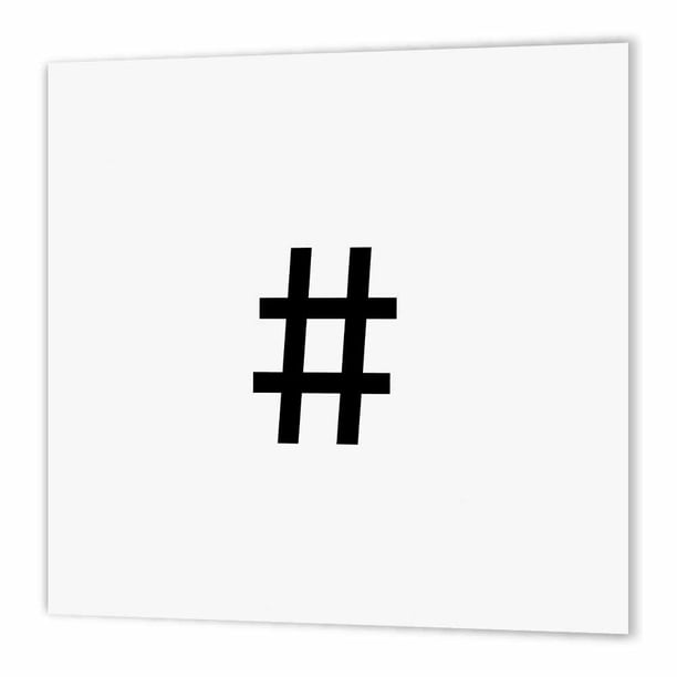 3drose Black Hashtag Symbol On White Background Iron On Heat