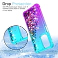 thumbnail image 4 of for Galaxy A23 Case,Samsung A23 5G Case,with HD Screen Protector,Gradient Quicksand Glitter Liquid Floating Waterfall Durable Girls Cute Phone Case for A23 5G (Teal/Purple), 4 of 14