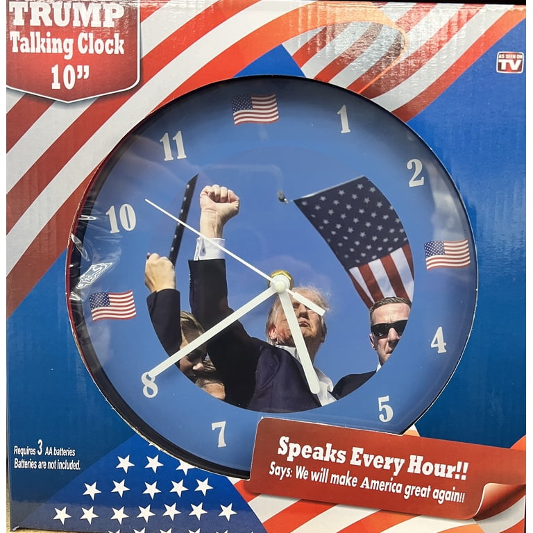 President Trump Talking Clock, Make America Great Again, 100% Made