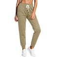 thumbnail image 4 of Womens Workout Sweatpants Drawstring Elastic Waist Jogger Pants with Pockets Gym Casual Khaki S, 4 of 9