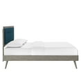 thumbnail image 5 of Modway Willow Queen Wood Platform Bed with Splayed Legs in Gray/Azure, 5 of 11