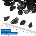 thumbnail image 2 of Uxcell 0.66 Pound Fire Glass Stone, 6-9mm Reflective Fire Pit Glass Rock for Fireplace, Black, 2 of 4