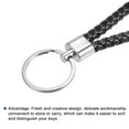thumbnail image 3 of Uxcell PU Keyring Woven Lanyard Straps Braided Leather Keychain, Black 3 Pack, 3 of 5
