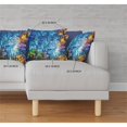 thumbnail image 4 of Sea Garden Rose Indoor/Outdoor Pillow in Bright Blue Yellow 26x26, 4 of 6