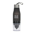 thumbnail image 1 of Exprimidor de limón con infusor de frutas, botella de agua portátil a prueba de fugas para viajes al aire libre para hombres y mujeres, 650 ml, color negro, 1 of 14