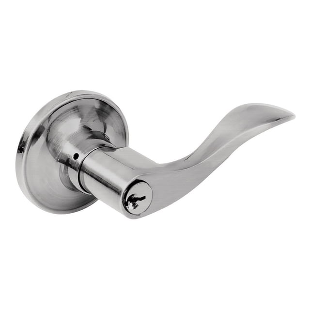 Manija Tubular Rect Función Baño Acabado Níquel Satina Lock Lock 16MA