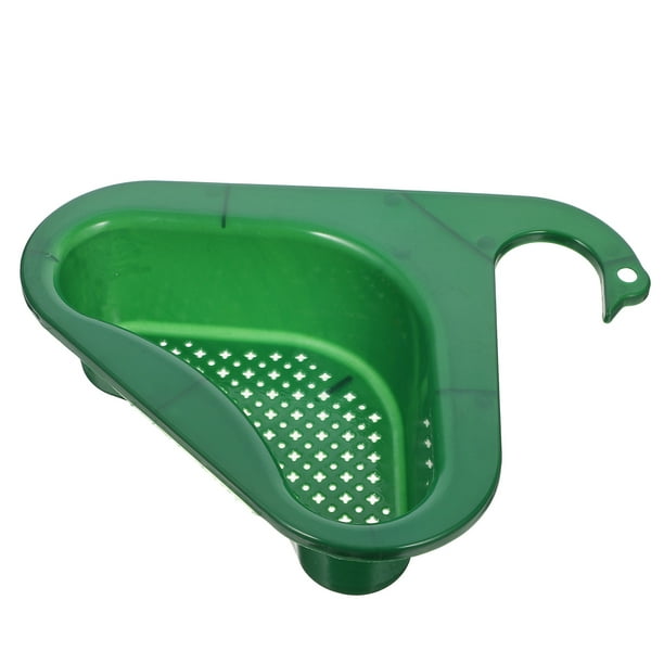 FELTECHELECTR Colador triangular para fregadero, soporte de almacenamiento para fregadero, escurridor colgante para cocina
