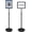 2pack, Black, variant on Sign Stand Holder 8.5×11-Inch Adjustable Floor Standing with Heavy Duty Base, Both Vertical & Horizontal View Displayed,Snap-Open Frame with Round Safety Corner for Indoor Outdoor,Black, 1PACK