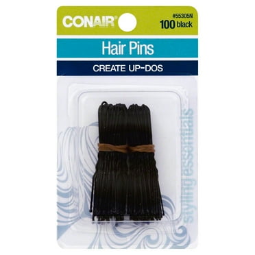 Conair Styling Essentials Black Secure Hold Hair Pins, 100 ct (Package May Vary)