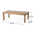 thumbnail image 4 of Noble House Acacia Wood Outdoor Patio Dining Set with Cushions, Teak/Cream, 4 of 14