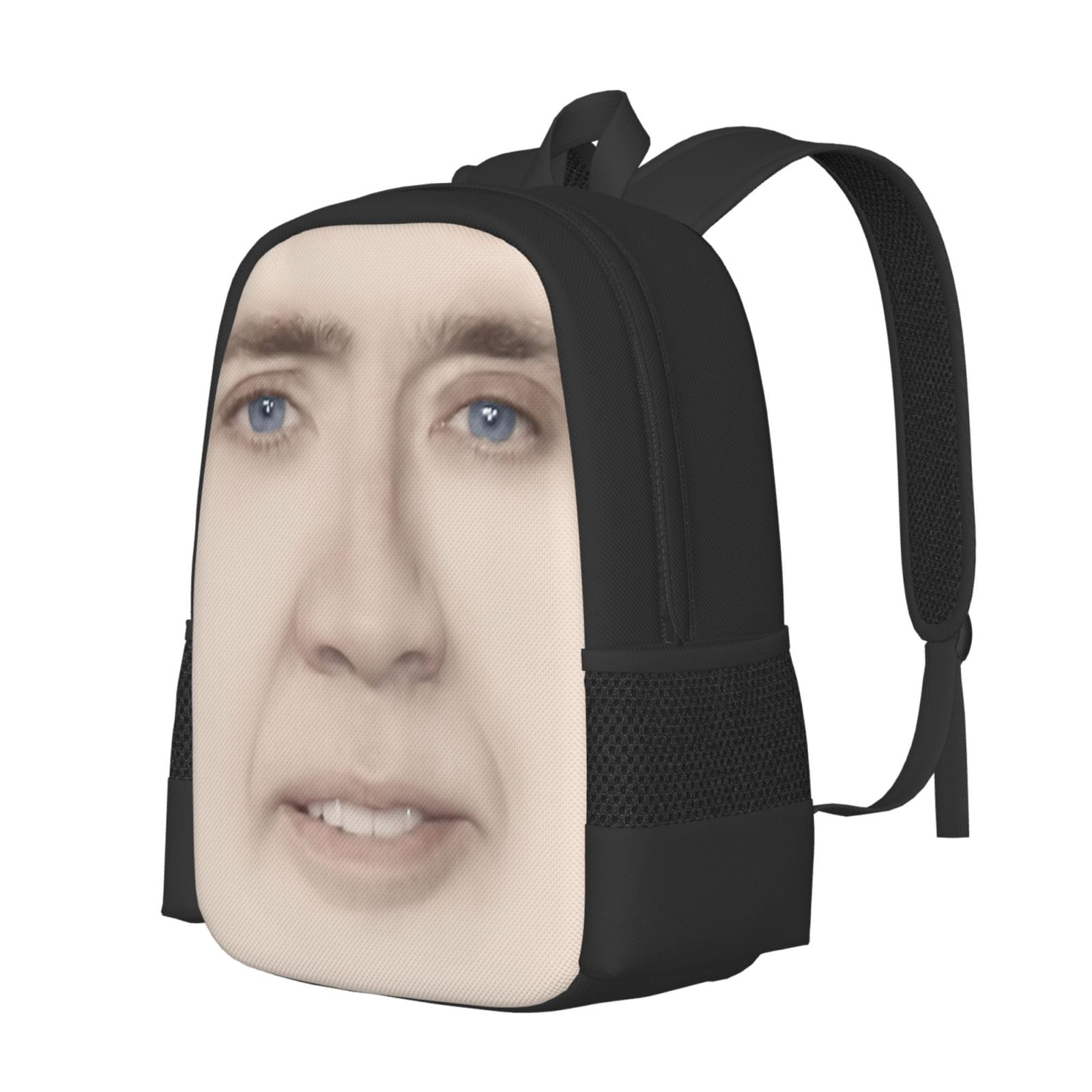Nicolas Cage Face Backpack 3d Print Laptop Backpack Lightweight Casual Daypack Bookbag Multi Function Travel Backpack 16.5 In Walmart