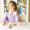thumbnail image 3 of Brown Wind Up Crawling Caterpillar Toy For Kids Early Development With Clockwork Movement And Color Recognition Size Approx 5.9In Long Weight 0.13Lb Fun Playtime Activity, 3 of 5