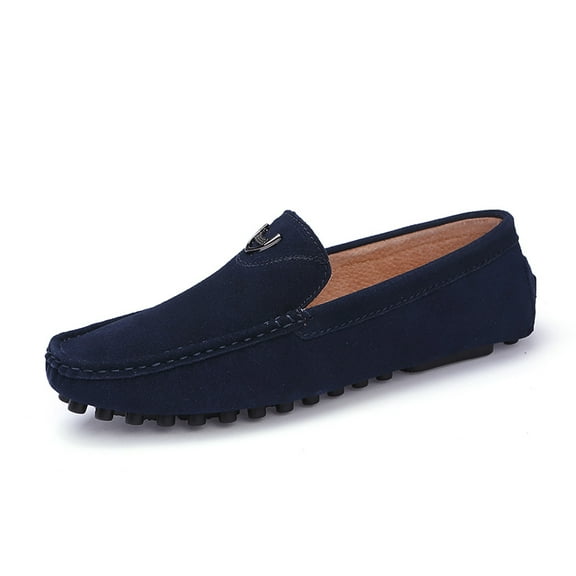Men's Casual Loafers Slip On Leather Shoes Comfortable Lightweight Driving Shoes Male Moccasins Classic Penny Loafer Flats Boat Shoes Outdoor Walking Shoes