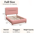 thumbnail image 7 of VIPLOV Full size Cloud Bed Frame, Boucle Bed with Adjustable Headboard, Soft Rounded Corner Guards, Silent Design, Easy to Assemble, Pink, 7 of 7