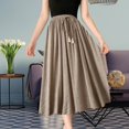 thumbnail image 2 of Sngxgn Women's Elastic Waist Stretch Bodycon Midi Pencil Skirt(Khaki,One Size), 2 of 9