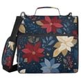 thumbnail image 2 of Circular Folder Package 13.6*3.5*12.4 Inches ,Binder Bag，Binder Organizer，Zipper Binder，3 Ring Binder ,Suitable for Work Teacup Beautiful and Colorful Christmas Flowers, 2 of 8