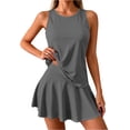 thumbnail image 2 of Womens Tankini Bathing Suit 2 Piece Swimwear with Sleeveless Tank Top and Flared Swim Skirt Modest Tummy Control Swimwear, 2XL, 2 of 7