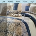 thumbnail image 4 of Lanco Jacquard 7-Piece Comforter Set, Blue/Beige California King, Soft & Breathable, Geometric,, 4 of 6