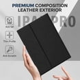 thumbnail image 6 of Magnetic Detachable Backlit Bluetooth Keyboard Smart Folio with Pencil Holder Compatible with iPad 9.7" 5th/6th Gen 2017/2018, iPad Air 1/2，Black, 6 of 7