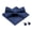 Dark Blue, variant on Men Pre-tied Bow Tie Pocket Square Cufflink Wedding Bowtie Handkerchief Set