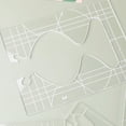 thumbnail image 3 of Formas de costura curvas acrílicas Clear Redacción Patrón de dibujo Tasadores Crafters Guía de marcado Suministros para principiantes 4 piezas Guardurnaity HA012219-00, 3 of 7