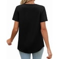 thumbnail image 5 of Ronuti Women's Summer Button-Down Tunic Top - Adjustable Neckline Short Sleeve Shirt for Beach & Office (M-3XL), 5 of 5