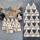 thumbnail image 1 of Tarjeta de crecimiento de bebé Highland Cow, regalos de anuncio de nacimiento Reversible de madera para recién nacidos, 1 of 4