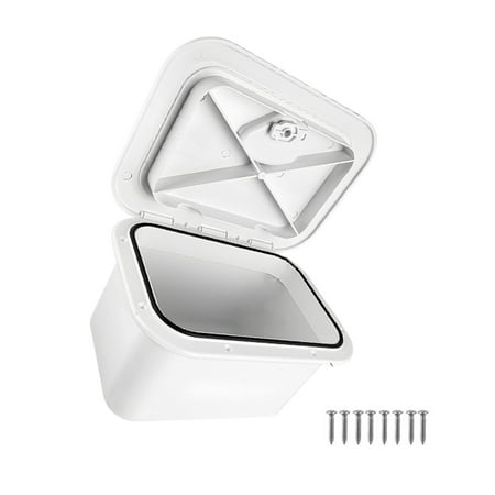 RYUJNDK Lockable Tackle Box Organizers Marine Deck Storage Box Boats Accessory Fishing Tackle Organizers Container White