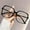 Black, variant on Versatile and Artsy Large-frame Blue Light Blocking Non-prescription Glasses For Women