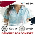 thumbnail image 2 of Yatta Golf Womens Standout Performance Short Sleeve Golf Polo Shirt (Lady Lavender, X-Large), 2 of 4