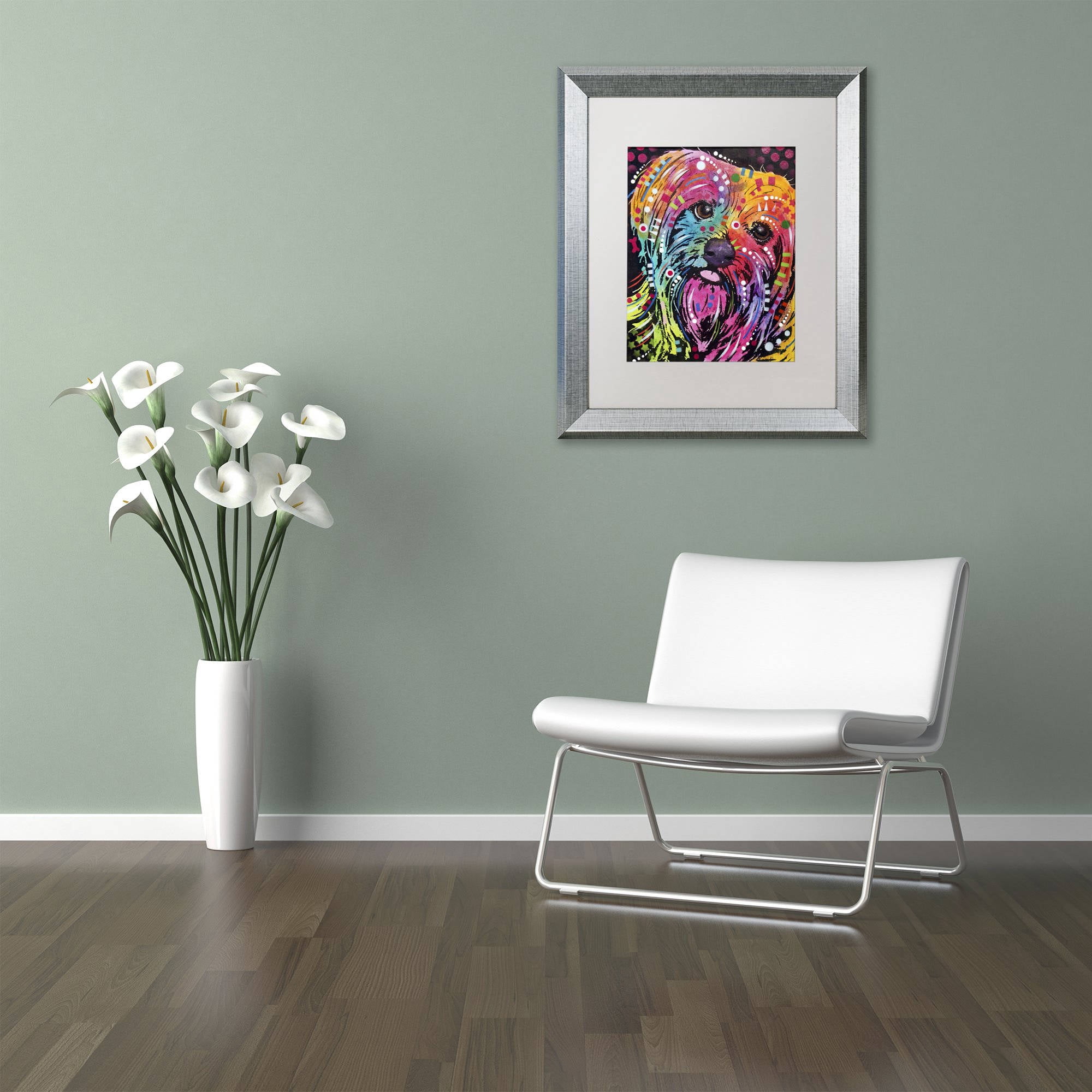 Trademark Fine Art "York II" Canvas Art by Dean Russo, White Matte, Silver Frame