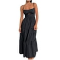 thumbnail image 1 of Birdeem Robe Sans Manches pour Femmes, Mode Aguichant, Couleur Unie, Ajourée, à Fermeture Éclair, Camisole, 1 of 12